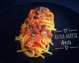 Foto del passaggio 1 della ricetta Spaghetti alla Puttanesca ❤️❤️🌶️🌶️