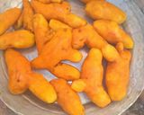 हल्दी की सब्जी (haldi ki sabzi recipe in Hindi) रेसिपी चरण 1 फोटो