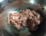 A picture of step 1 of Pork Fried Wantan.
