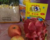 Foto langkah ke 1 dari resep Puding buah naga mix apel.