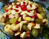 A picture of step 3 of Fruit Chaat🍌🍎🍋🍇.