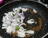 A picture of step 1 of Arisi upma (rice rava upma).