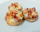 Foto del paso 7 de la receta: Champiñones al horno con pavo y queso de cabra al vino