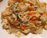Une image de l'étape 7 de Curry crevettes lait de coco petits légumes et pâtes fraîches.