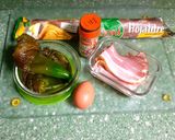 Foto del paso 1 de la receta: Hojaldre de bacon pimientos y queso