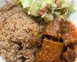 Foto del paso 2 de la receta: Arroz con coco, sobrebarriga guisada y ensalada