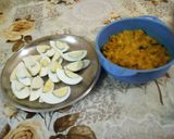 A picture of step 1 of Egg Pakodas.