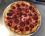 Une image de l'étape 11 de Tarte aux quetsches et pralines roses.