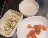 ［電子鍋］奶油鮭魚燉飯的食譜步驟1照片
