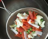 A picture of step 1 of Instant mix veg pickle.