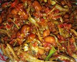 Foto langkah ke 10 dari resep Teri Kacang Balado Pedas Manis.