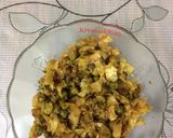 A picture of step 3 of Cabbage with green peas.