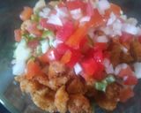 A picture of step 4 of Chicken chana chaat.