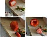 Strawberi berinti Kek Keju Double Chocolate