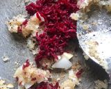 A picture of step 3 of Desiccated coconut and Beetroot Laddu.
