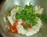 A picture of step 1 of Sweet potato tikki.