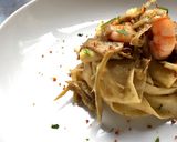 A picture of step 2 of Fresh pappardelle with artichokes and prawns.