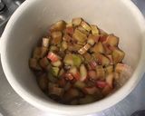 Une image de l'étape 9 de Flan surprise aux prunes et rhubarbe rose.