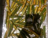 A picture of step 5 of Kurkuri bhindi.