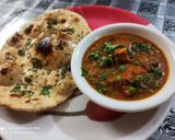 A picture of step 15 of Matar paneer dhaba style with wheat flour butter naan.
