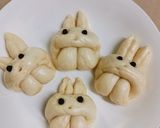 Hình bước làm 2 của món Bánh bao thỏ ngọc