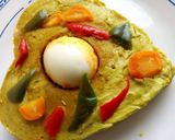A picture of step 3 of Tumeric moi moi.