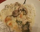 A picture of step 4 of Chicken Spinach and Mushroom Bake.