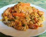 Mustáros - tejszínes - zöldséges ragu csirkecombbal recept fázis 6 fotója