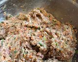 A picture of step 1 of Beef Lumpia Shanghai.