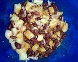 A picture of step 4 of Spicy red bean chaat.