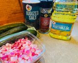 A picture of step 4 of Cucumber Salad with Air Fryer Chicken.