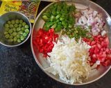 A picture of step 1 of Makki Ragi Mixed Veggie Pancakes.
