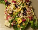 Foto del paso 11 de la receta Lechuga rellena de olivas variadas, con vinagreta de picadillo