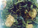 Sayur Daun Ubi Sosis Babi langkah memasak 3 foto