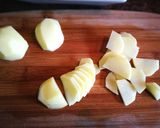 A picture of step 1 of Potato and Wild Asparagus Tortilla.