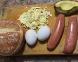 Foto del paso 1 de la receta: Sándwich de huevo, chorizo y queso