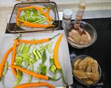 A picture of step 1 of Typhoon Day Home Cooking: Spiced Grilled Chicken Tenders & Chicken Cartilage & Vegetables.