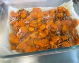 Une image de l'étape 17 de Carottes façon baklava à la feta, jambon, raisins et amandes.