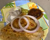 A picture of step 10 of Wrap & kebab from leftover bhaji.