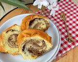 Foto langkah ke 8 dari resep Marmer Cake Pak Sahak 5 Telur Metode All in One, Panggang Oven.
