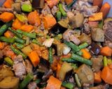 A picture of step 4 of Lamb stew with Pecorino Romano Mash.