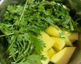 A picture of step 1 of Mango coriander chutney.