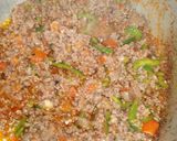 A picture of step 4 of Minced meat spaghetti.