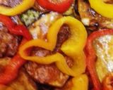 A picture of step 5 of Eggplant Casserole with Freekeh, Bell Peppers, and Cheese.