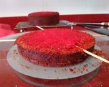 Foto del paso 13 de la receta: Red Velvet Naked cake de coco