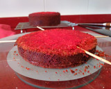 Foto del paso 13 de la receta: Red Velvet Naked cake de coco