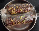 A picture of step 4 of Khajoor Rolls/ Date Rolls.