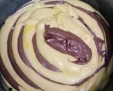 A picture of step 8 of Marbel cake 🎂🎂.