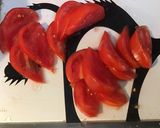 Une image de l'étape 7 de Tomates cœur de bœuf farcies fromage frais de brebis,pistaches et épices.