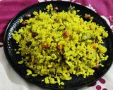 A picture of step 4 of Mixed vegetables chiwda upma.